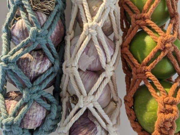 Stony Creek Organic Handmade Macrame Garlic Produce Hanger